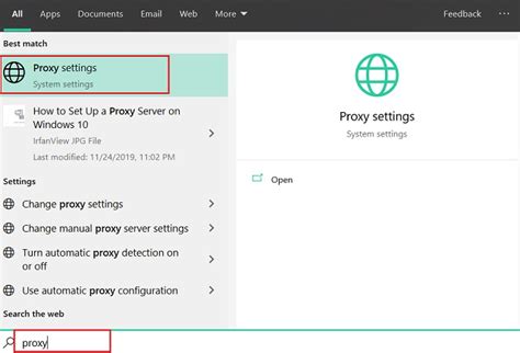 How to set up a proxy server in Windows 10 .